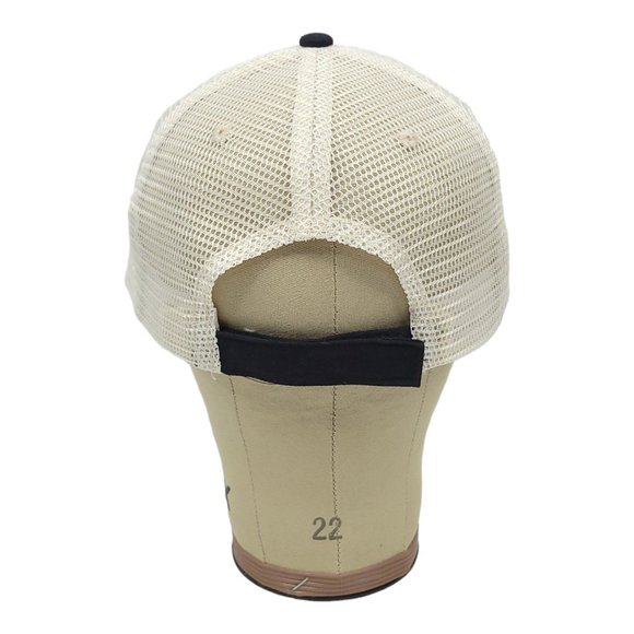 Omega Motion Mesh Strapback Cap Trucker Hat Vitronic Black White - Picture 4 of 12